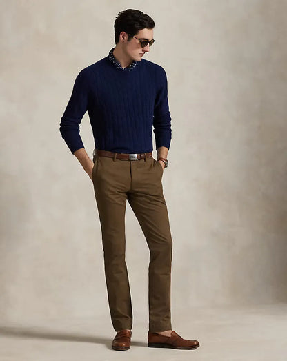 Slim-Fit Chinohose aus Stretch-Twill mit R&L Detail