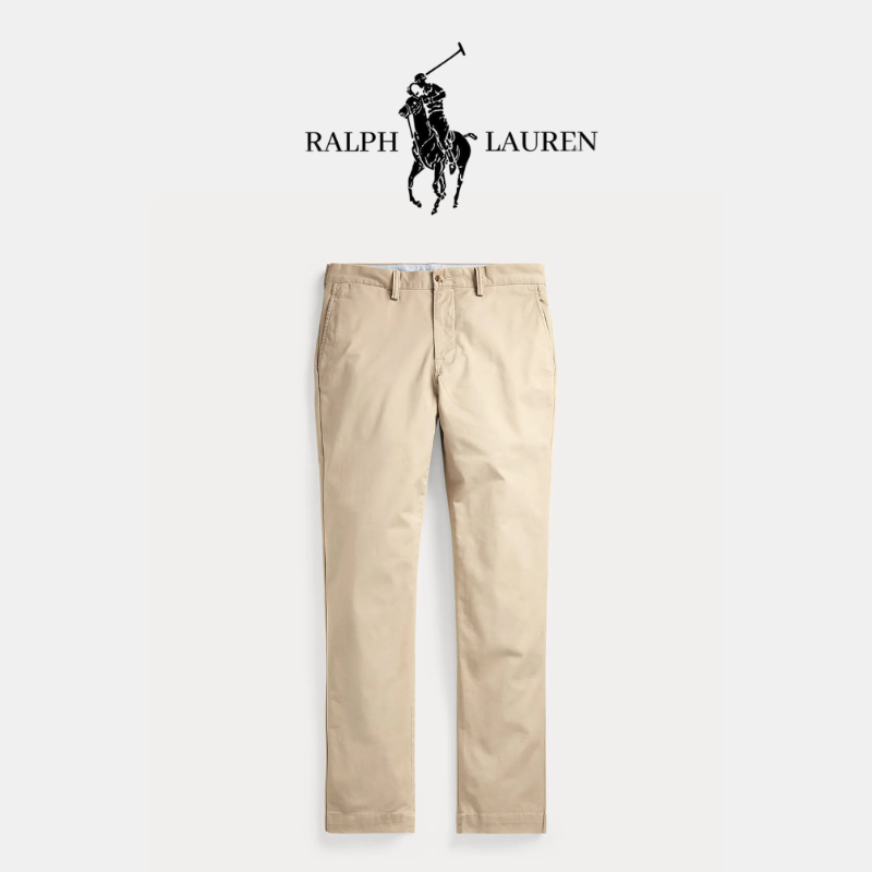 Chinohose aus Stretch-Baumwolle mit geradem Schnitt und R&L Detail