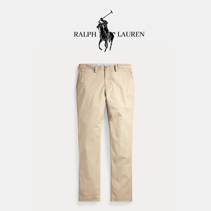 Chinohose aus Stretch-Baumwolle mit geradem Schnitt und R&L Detail