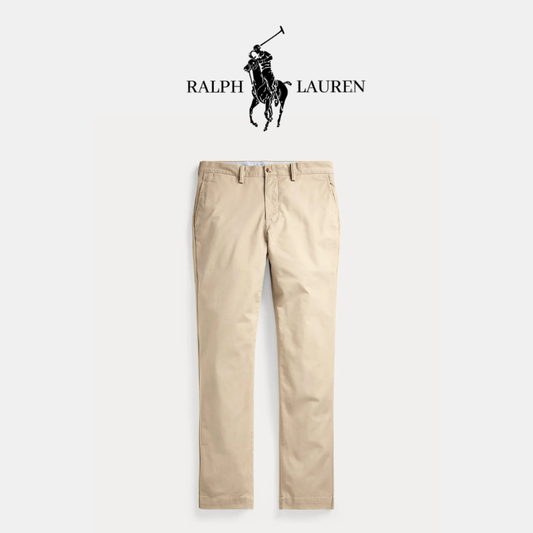 Chinohose aus Stretch-Baumwolle mit geradem Schnitt und R&L Detail