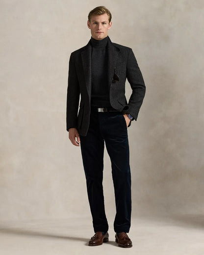 Cordhose aus Stretch-Baumwolle mit geradem Schnitt und R&L Detail