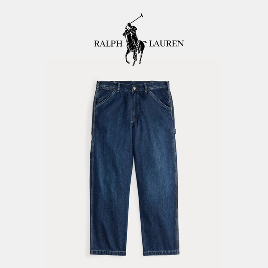 Carpenter-Jeans aus Indigo-Denim mit Relaxed Fit und R&L Detail