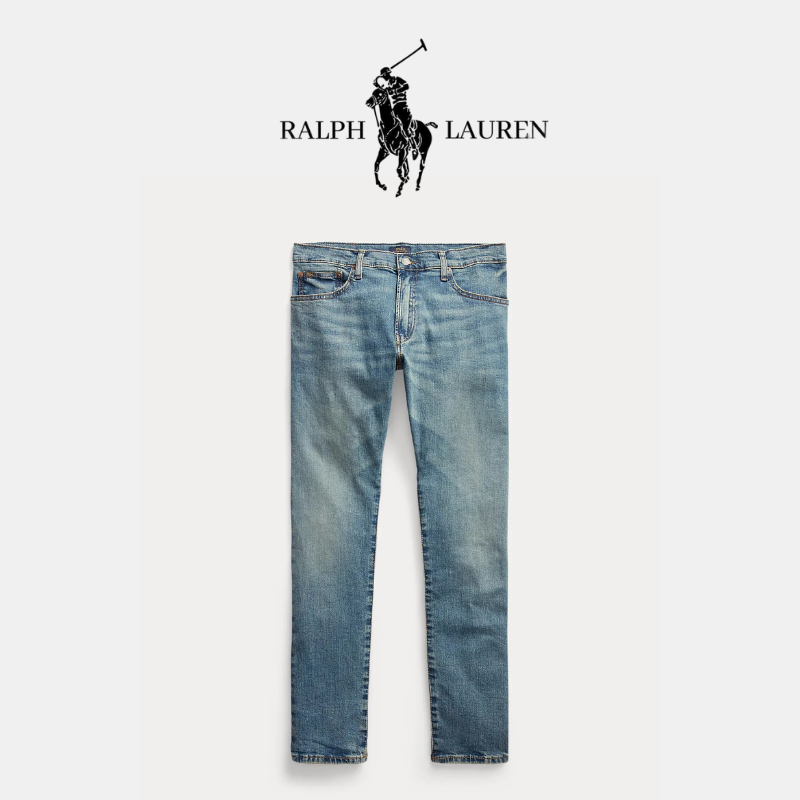 Slim-Fit Jeans mit Stretch und R&L Detail