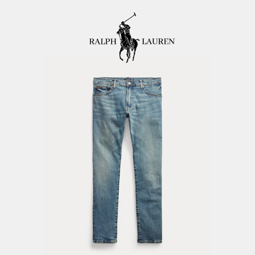 Slim-Fit Jeans mit Stretch und R&L Detail