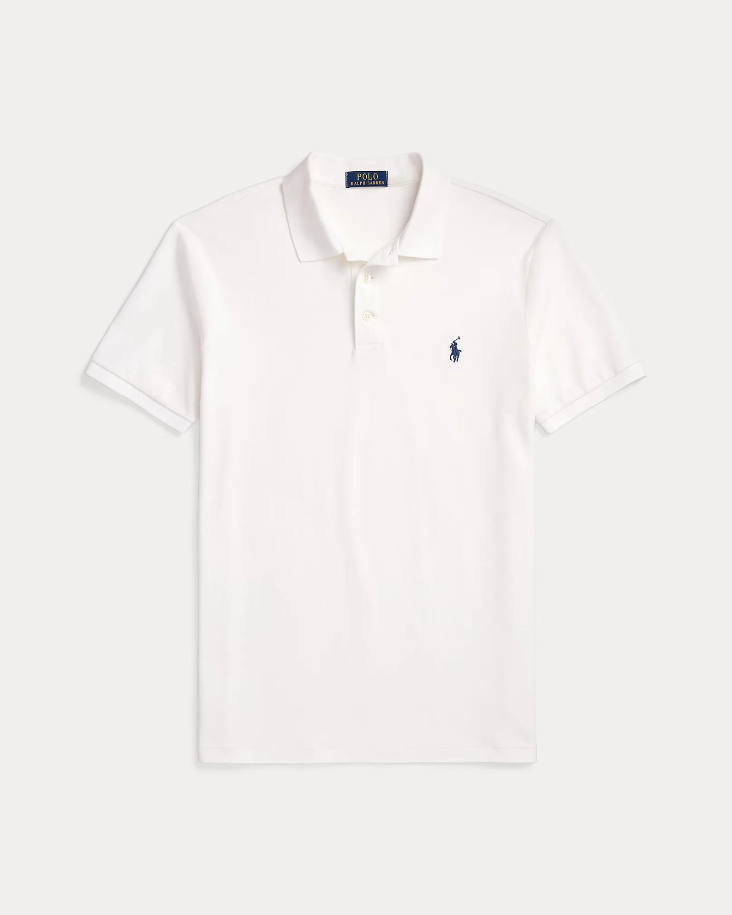 Custom-Slim Poloshirt aus Stretch-Baumwoll-Mesh mit R&L Detail