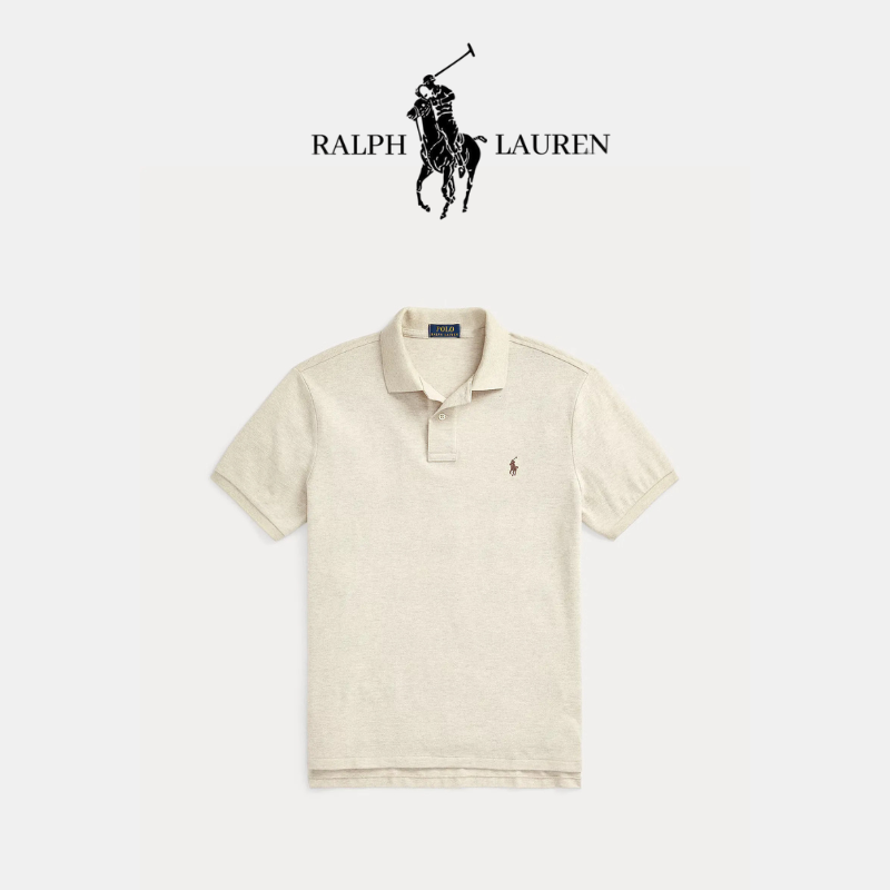 Poloshirt aus atmungsaktivem Baumwoll-Mesh mit R&L Detail