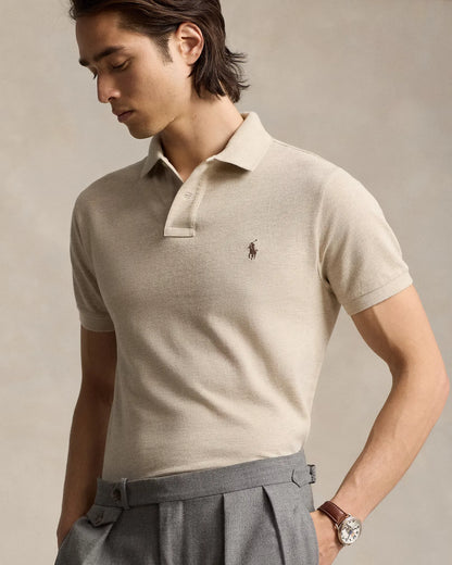 Poloshirt aus atmungsaktivem Baumwoll-Mesh mit R&L Detail