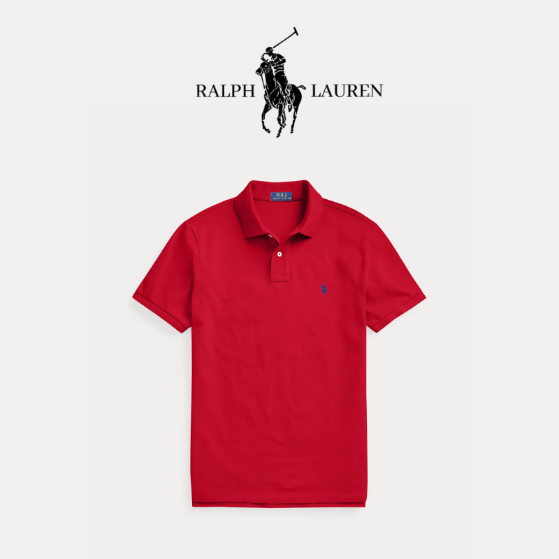 Poloshirt aus atmungsaktivem Baumwoll-Mesh mit R&L Detail