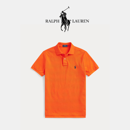 Poloshirt aus atmungsaktivem Baumwoll-Mesh mit R&L Detail