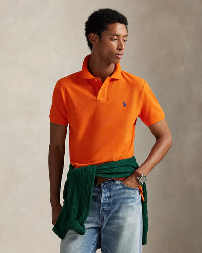 Poloshirt aus atmungsaktivem Baumwoll-Mesh mit R&L Detail