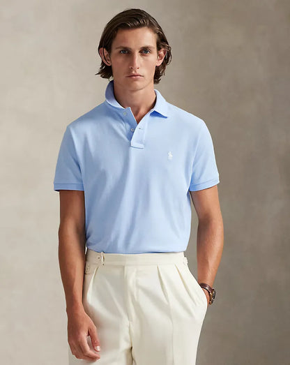 Poloshirt aus atmungsaktivem Baumwoll-Mesh mit R&L Detail