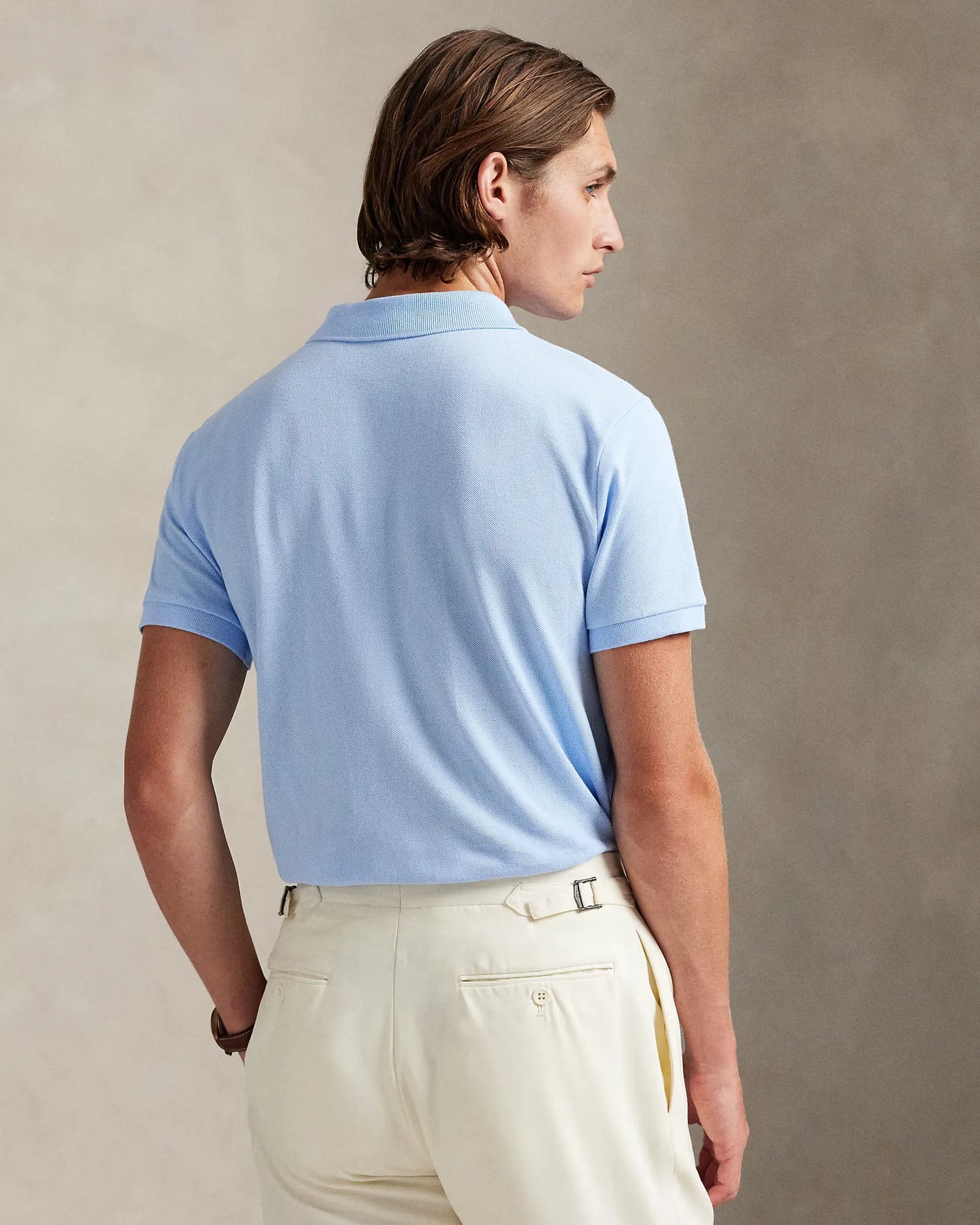 Poloshirt aus atmungsaktivem Baumwoll-Mesh mit R&L Detail