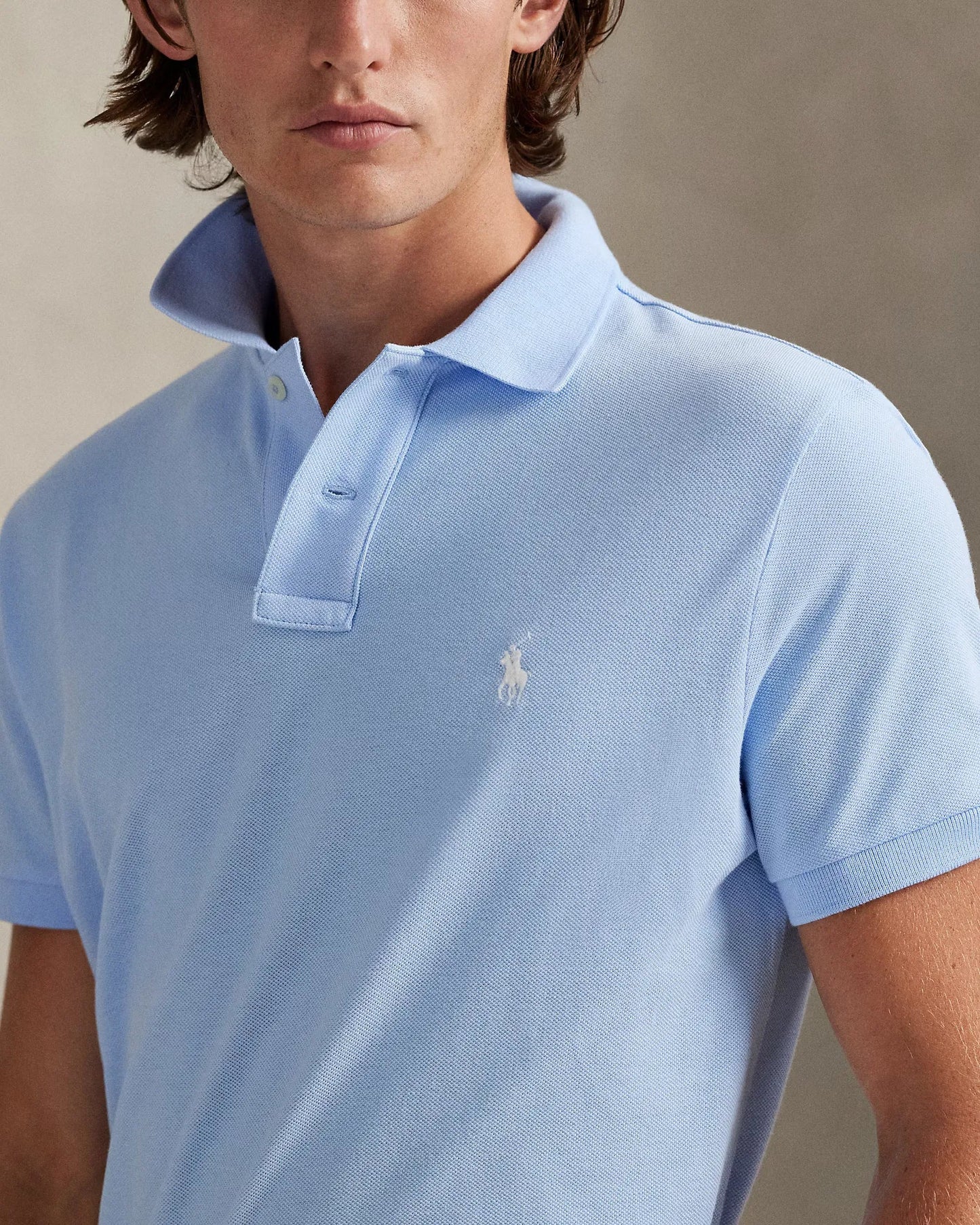 Poloshirt aus atmungsaktivem Baumwoll-Mesh mit R&L Detail