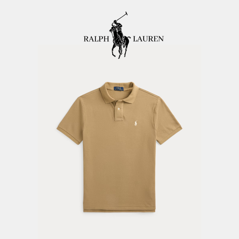 Poloshirt aus atmungsaktivem Baumwoll-Mesh mit R&L Detail