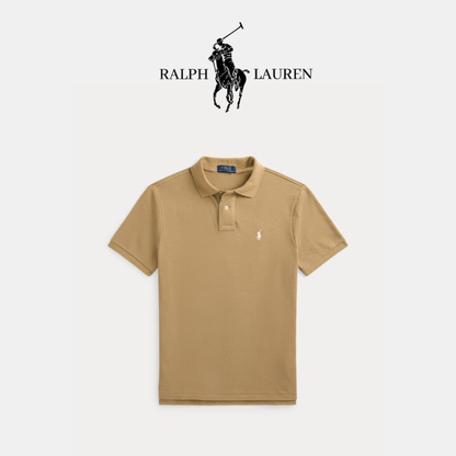 Poloshirt aus atmungsaktivem Baumwoll-Mesh mit R&L Detail