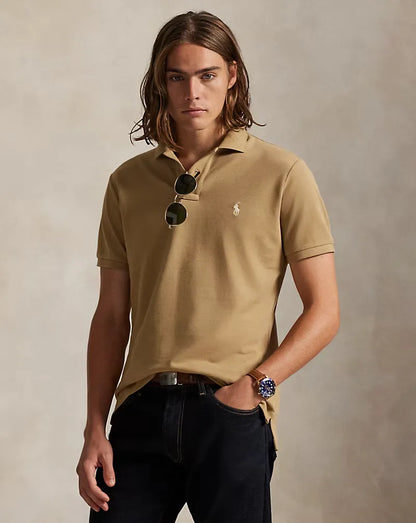 Poloshirt aus atmungsaktivem Baumwoll-Mesh mit R&L Detail