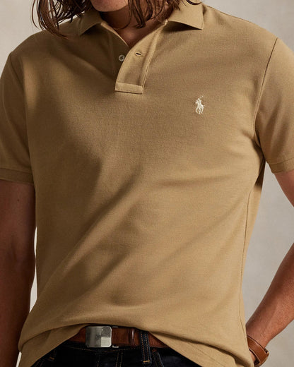 Poloshirt aus atmungsaktivem Baumwoll-Mesh mit R&L Detail