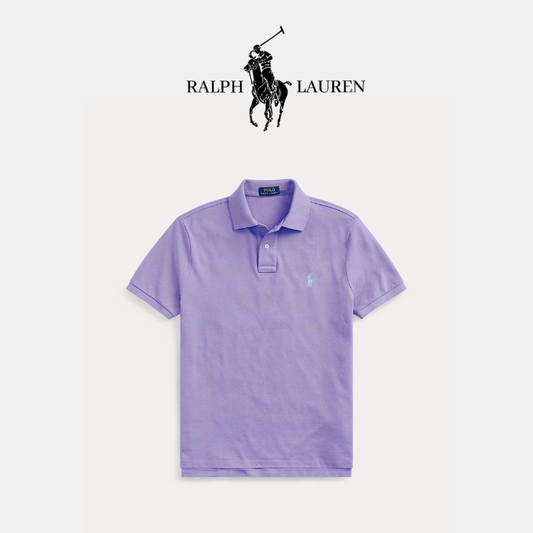 Poloshirt aus atmungsaktivem Baumwoll-Mesh mit R&L Detail